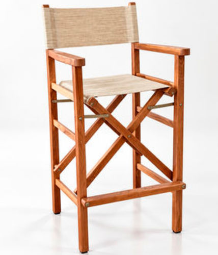 Moderner Barhocker - ERA - PALMAR arredi - Stoff / Gestell aus Holz / mit 4 Beinen
