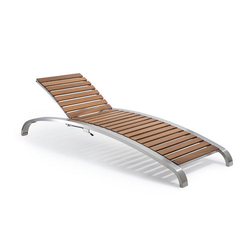 Moderne Sonnenliege - CLEO - PALMAR arredi - Stoff / Holz / Teakholz