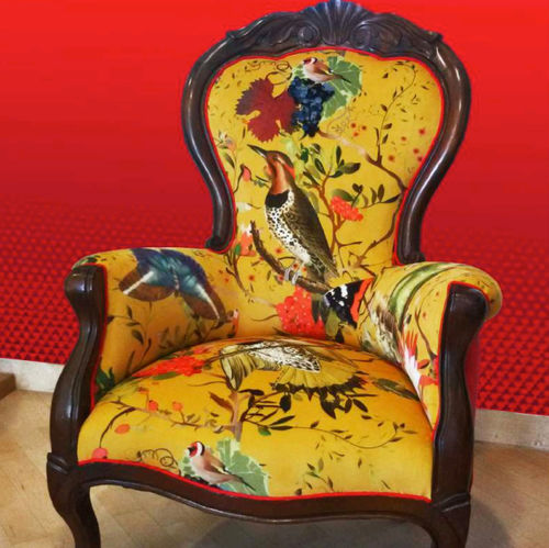 Möbelstoff - BIRDS - Foresti Home Collection Group srl - Naturmotiv / Tiermuster / Polyester