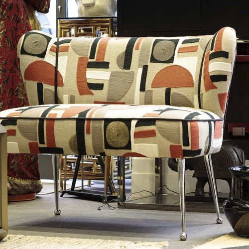 Möbelstoff - CIRCLES   - Foresti Home Collection Group srl - geometrisches Muster / Polyester / Baumwolle