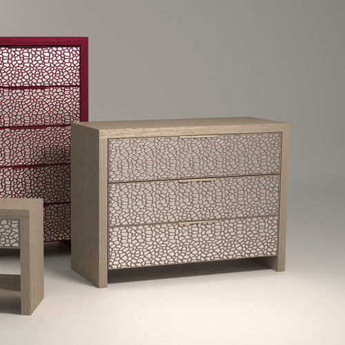 Moderne Kommode - FORESTI - Foresti Home Collection Group srl - Holz / Leder / 3 Schubladen