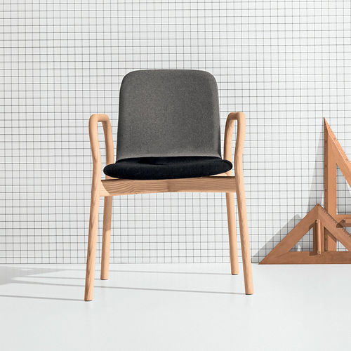 Moderner Stuhl - TWO TONE - DISCIPLINE - für den Innenraum / Stoff / Leder