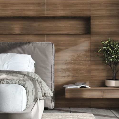 Verkleidungs-Dekorplatte - K2818 AN Walnut Umbra - Kaindl - Möbel / wandmontiert / für Innenausbau