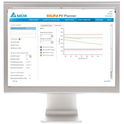 Projektplanungssoftware - PLANNER - Delta Energy Systems - für Photovoltaikanlage