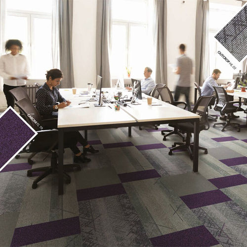 Teppichfliese - PEAKS - Carpets Inter - Tuft / Schlingen / Nylon
