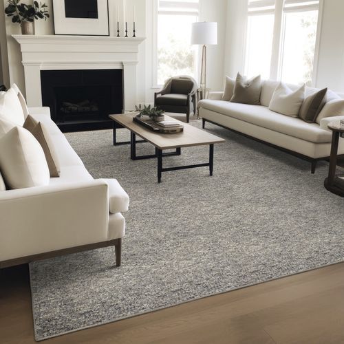 Handgewebter Teppichboden - ANABELLE  - Stanton Carpet Corporation - Wolle / einfarbig / grau