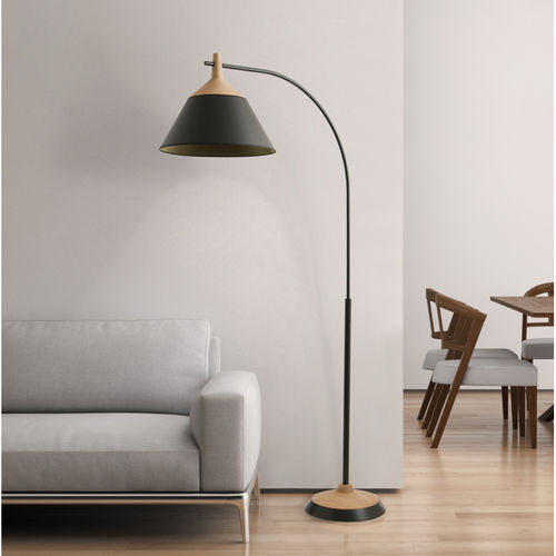 Stehleuchte - OLGO - FLAM ET LUCE LUMINAIRES - Holz / modern / mit Kabel