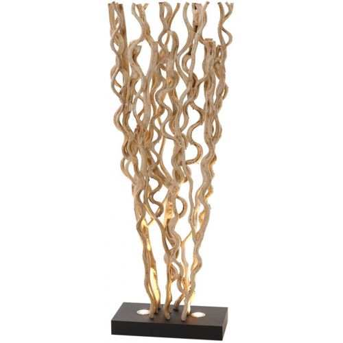 Stehleuchte - DELHI - FLAM ET LUCE LUMINAIRES - Metall / Holz / originelles Design