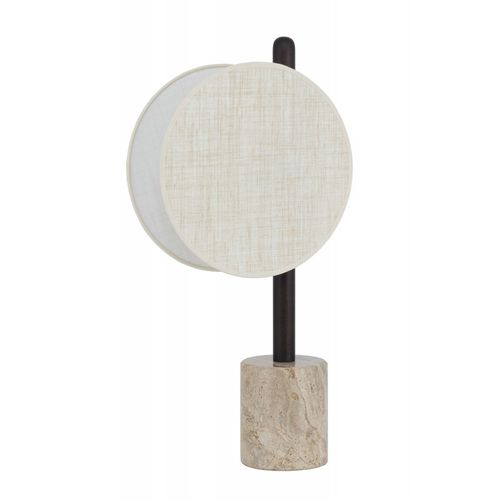 Tischlampe - MILANO - FLAM ET LUCE LUMINAIRES - Stoff / Marmor / modern