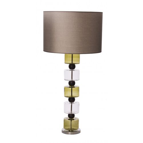 Tischlampe - ALBA - FLAM ET LUCE LUMINAIRES - Glas / Stoff / modern
