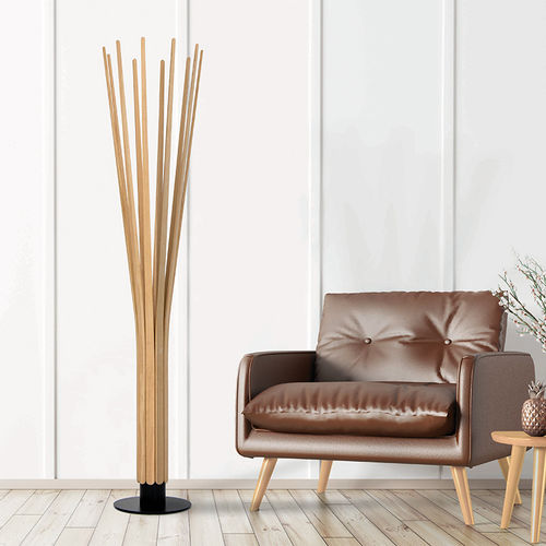 Stehleuchte - LMP COROLLE - FLAM ET LUCE LUMINAIRES - Holz / originelles Design / mit Kabel