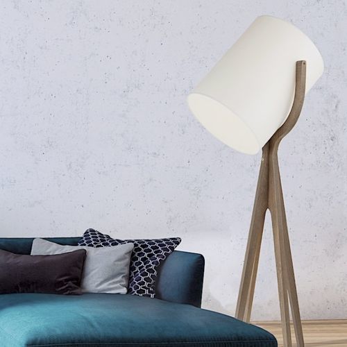 Stehleuchte - LMP SHOOTING - FLAM ET LUCE LUMINAIRES - Holz / modern / mit Kabel