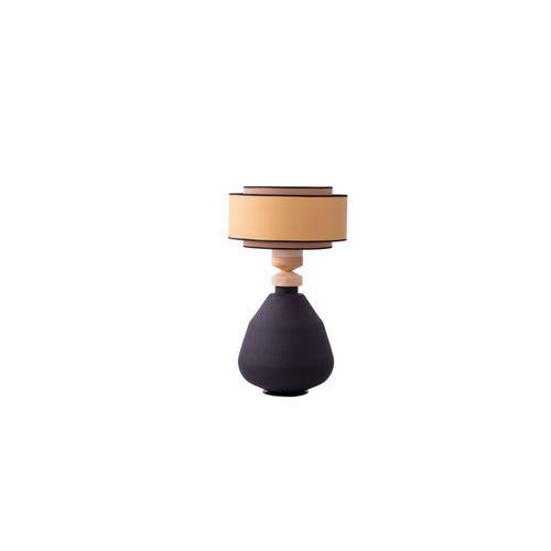 Tischlampe - JESSY - FLAM ET LUCE LUMINAIRES - Textil / Holz / Keramik