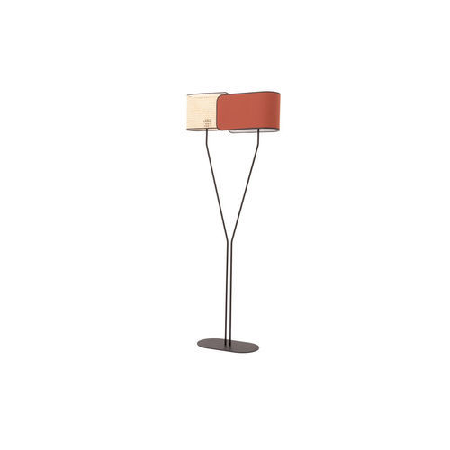 Bodenlampe - LMP MARCUS - FLAM ET LUCE LUMINAIRES - Textil / Holz / Keramik