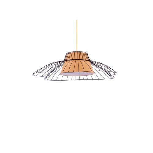 Hängelampe - CURVY - FLAM ET LUCE LUMINAIRES - Metall / modern / mit Kabel
