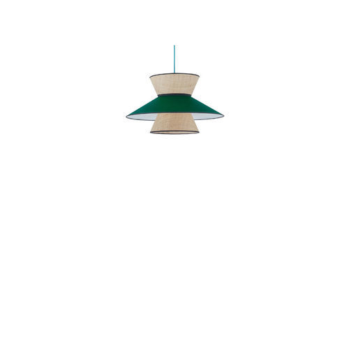 Hängelampe - LINDA - FLAM ET LUCE LUMINAIRES - Naturfaser / modern / mit Kabel