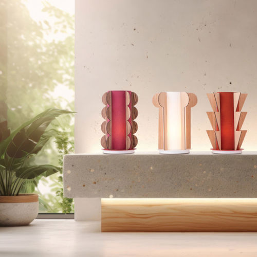 Tischlampe - RHAPSODY B - FLAM ET LUCE LUMINAIRES - Metall / Holz / modern