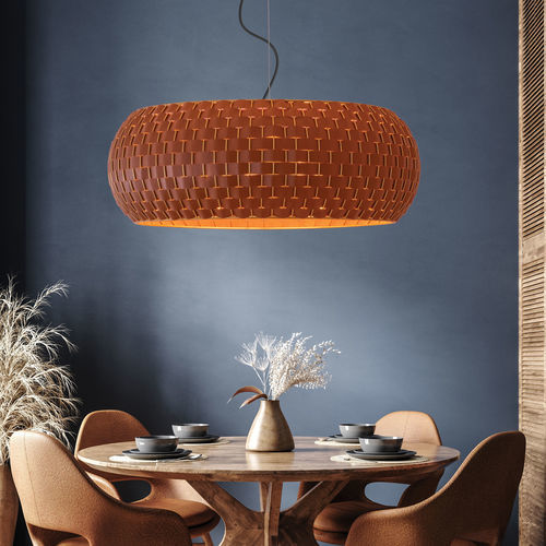 Hängelampe - SUSP AUGUSTE - FLAM ET LUCE LUMINAIRES - Holz / modern / mit Kabel