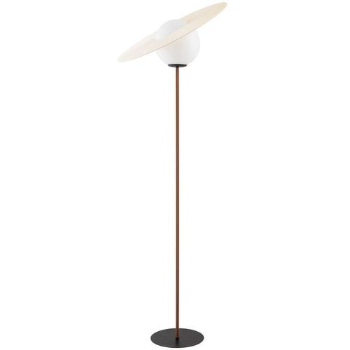 Stehleuchte - SATURNE GM - FLAM ET LUCE LUMINAIRES - aus PU / Opal / Kunstleder