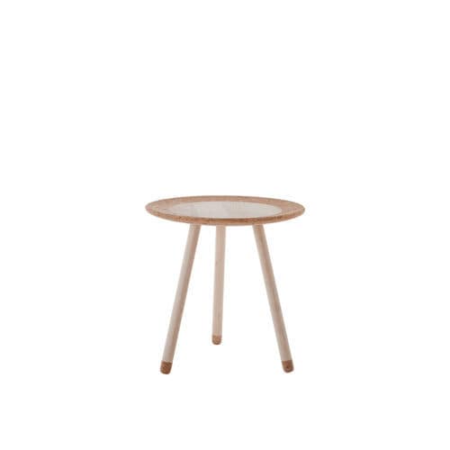 Moderner Couchtisch - MEZZA 5451 - FLAM ET LUCE LUMINAIRES - Holz / Gestell aus Holz / rund