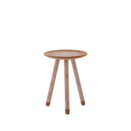 Moderner Couchtisch - MEZZA 4636 - FLAM ET LUCE LUMINAIRES - Holz / Gestell aus Holz / rund