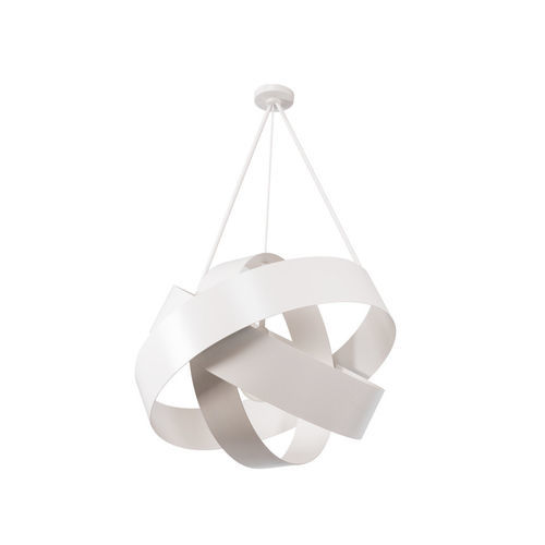 Moderner Kronleuchter - JUPITER XXL - FLAM ET LUCE LUMINAIRES - Metall / Stoff / 1 Glühbirne