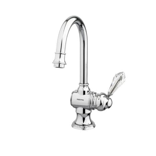 Einhebelmischer für Waschtisch - 058203.F00.50 - Bronces Mestre, S.A. - Aufsatz / Metall / Swarovski®-Kristall