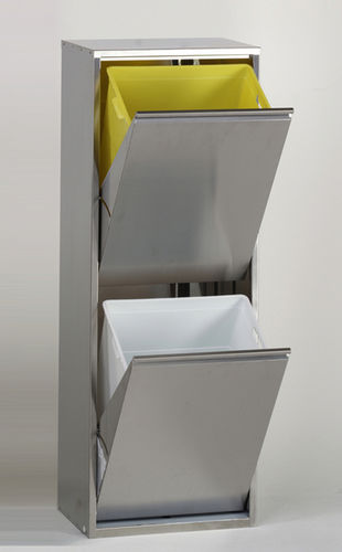 Park-Abfallbehälter - MEI 02-50 - Engels - System / Edelstahl / Kunststoff