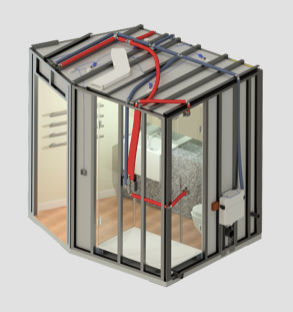 Fertigmodul für Bad - CUBIK® STEEL - HYDRODISEÑO