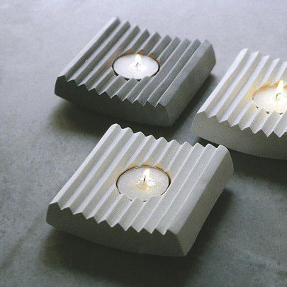 Beton-Kerzenhalter - LUMINA - Skulpturfabriken.se
