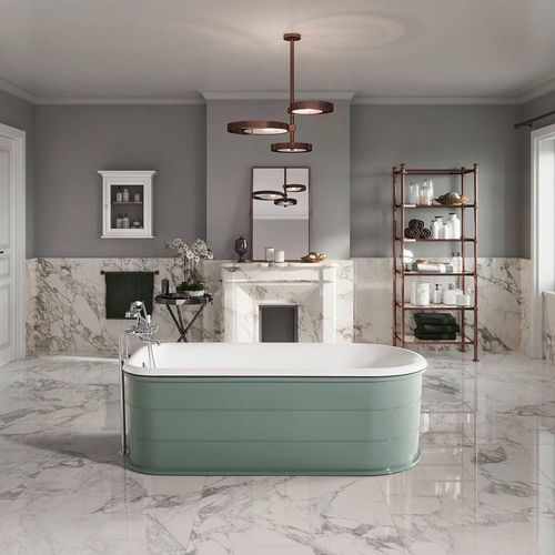 Ovale Badewanne - CROSBY - RECOR - freistehend / zur beruflichen Nutzung / Gusseisen