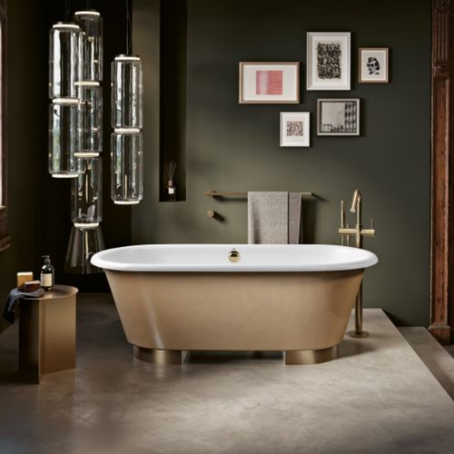 Ovale Badewanne - COLLINS - RECOR - freistehend / für Wohnungen / Gusseisen