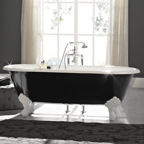 Ovale Badewanne - DUAL - RECOR - auf Füßen / zur beruflichen Nutzung / Gusseisen