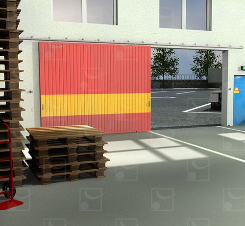 Metallschiebesystem - 200 & 2200 series - MANTION SAS - Tür / wandmontiert / mit Außenverbindung