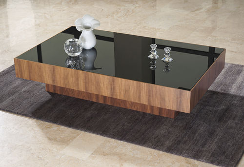 Moderner Couchtisch - SQUARE CRYSTAL - GUARANTEE by GIOGATZIS - Holz / rechteckig / für Privatgebrauch