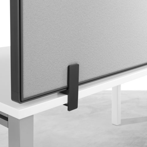 Tisch-Bürotrennwand - Hund Möbelwerke - Stoff / Aluminium / modulierbar
