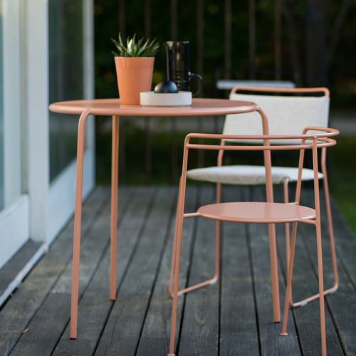 Moderner Esstisch - POINT  - OK DESIGN - Metall / Gestell aus Metall / rund