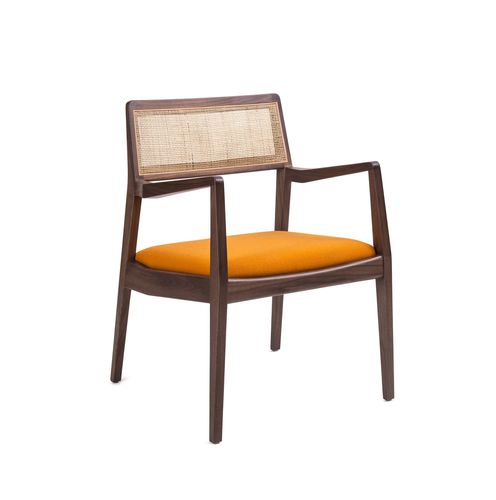 Moderner Stuhl - RISOM C140 - STELLAR WORKS - für den Innenraum / Massivholz / Polster