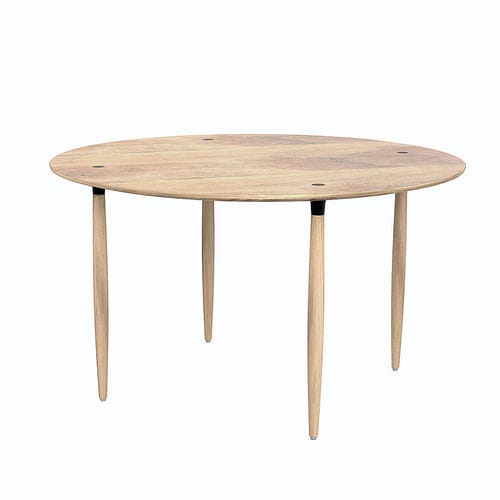 Moderner Esstisch - SLOW - STELLAR WORKS - Massivholz / Laminat / rund