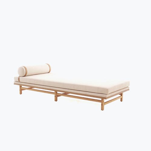 Moderne Tagesliege - SW - STELLAR WORKS - Leder / Esche