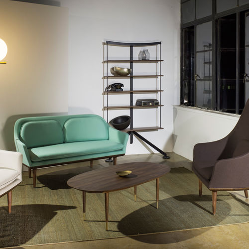 Moderner Couchtisch - LUNAR - STELLAR WORKS - Massivholz / Edelstahl / Laminat
