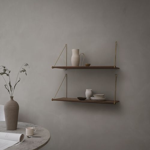 Wandmontiertes Regal - LOOP - WEDOWOOD - modern / Eiche / Bambus