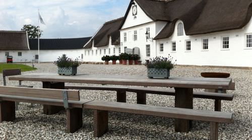 Moderne Tisch- und Stuhlkombination - THORS DESIGN - für Garten / Stahl / Holz