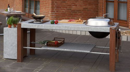 Outdoor-Küche - SAVRA - THORS DESIGN - modern / Holz / ohne Griff