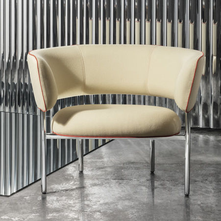 Moderner Sessel - FONT BOLD - mobel copenhagen - Leder / Stoff / beige