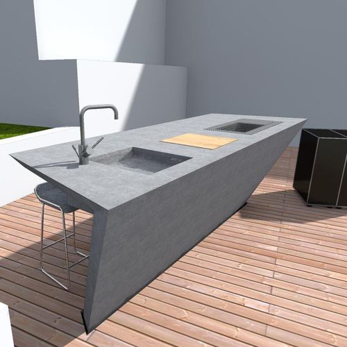 Outdoor-Küche - Stayconcrete - modern / Beton / Kochinsel
