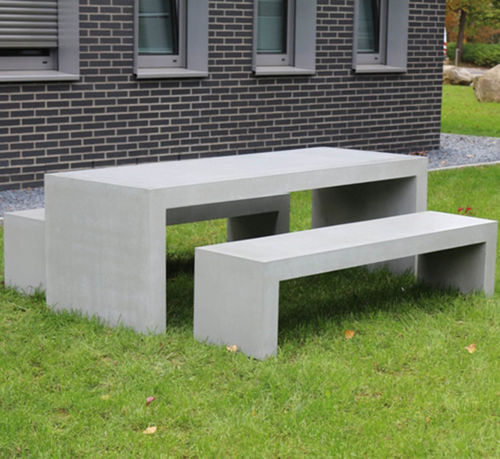 Moderne Tischgarnitur - LIMPERTSBERG  - Stayconcrete - Beton / Garten / für Außenbereich