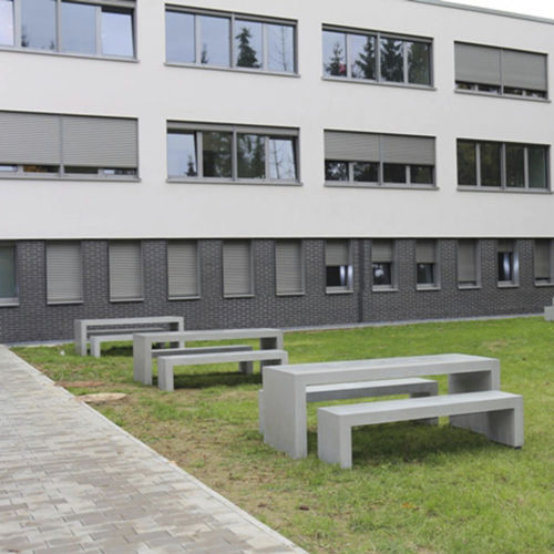 Moderne Tischgarnitur - Stayconcrete - Beton / Garten / für Außenbereich