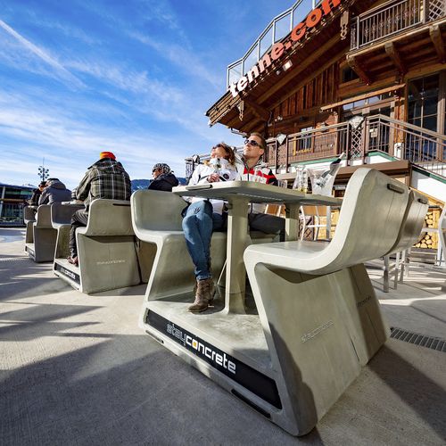 Beheizte Tischgarnitur - HOHENHAUS TENNE SCHLADMING  - Stayconcrete - modern / Beton / modular