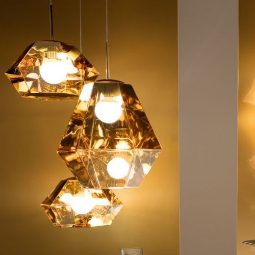 Hängelampe - CUT : CUSP02GOEU/CUSP01GOEU - Tom Dixon - Polycarbonat / modern / mit Kabel